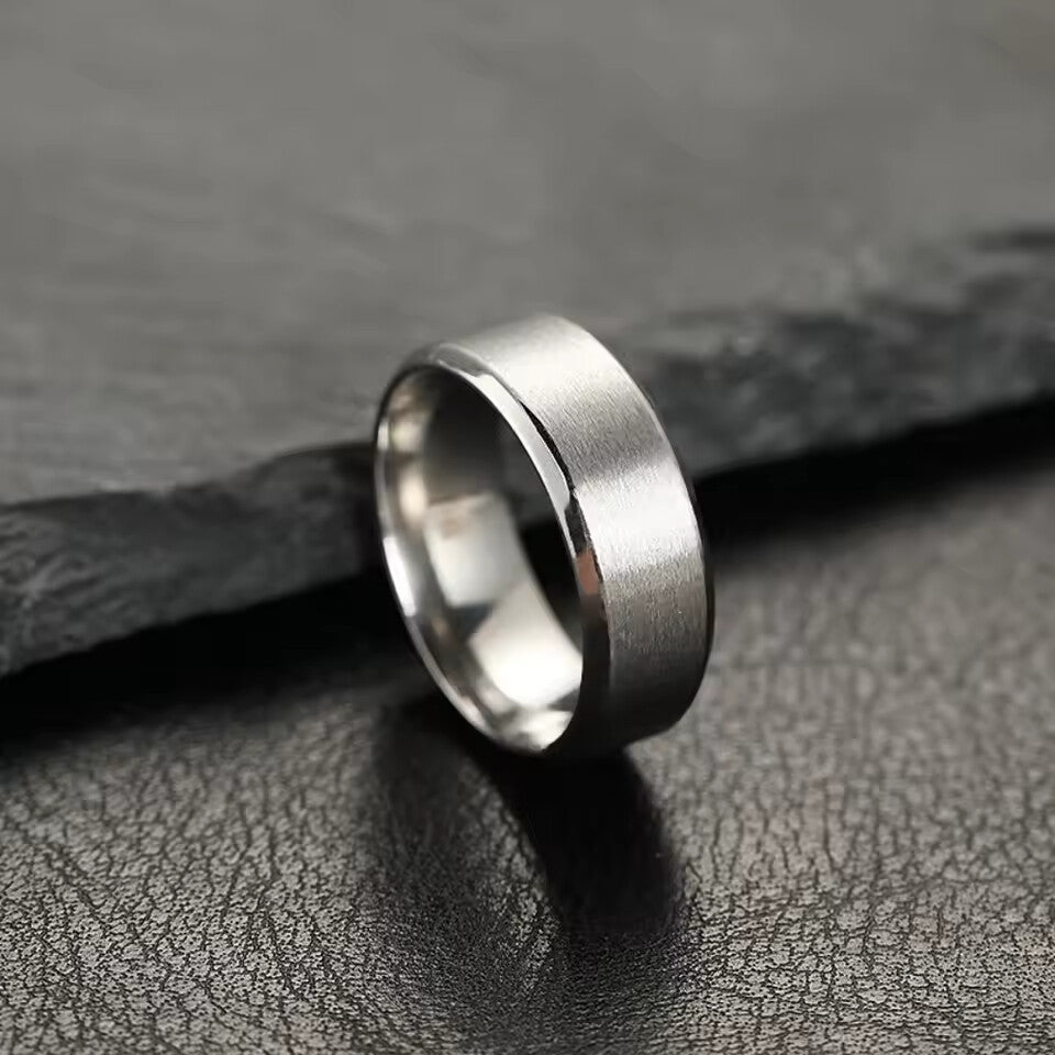 Fashion Stainless Steel BlackCharm Jewelry Ring