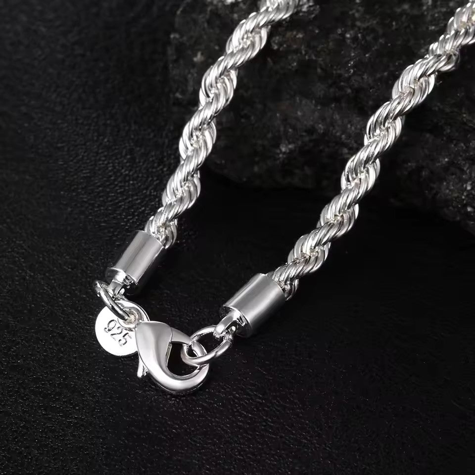 High Quality Fine 925 Sterling Silver Necklace